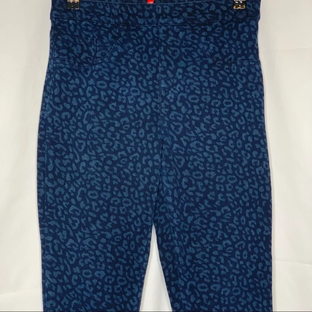 SPANX Blue Cheetah‎ Print Leggings Small